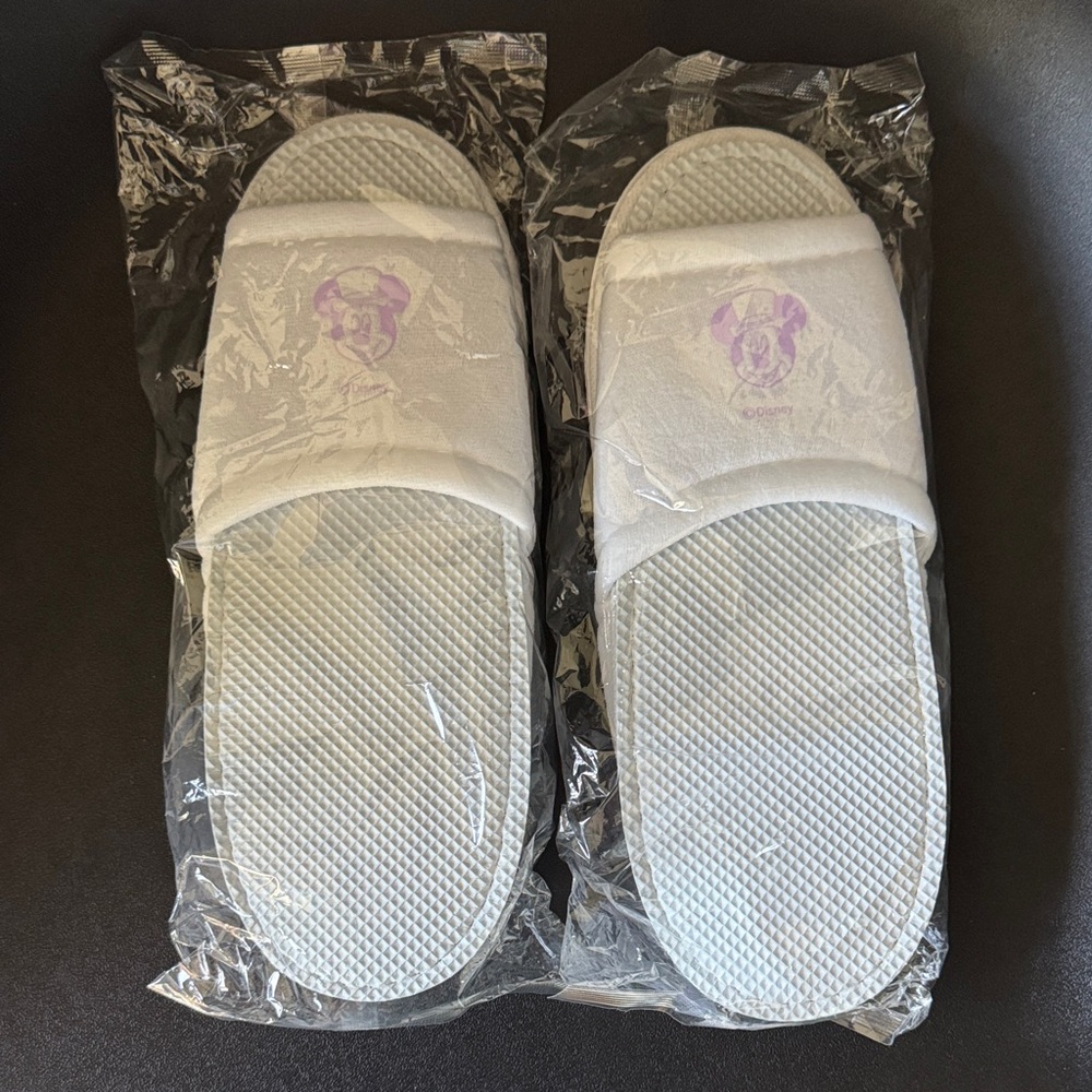 Tokyo Disney Resort Hotel Slippers x2 Pairs Sealed New Collectible Japan